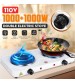 Portable 1000W Hot Plate Double Electric Stove Solid Burner 